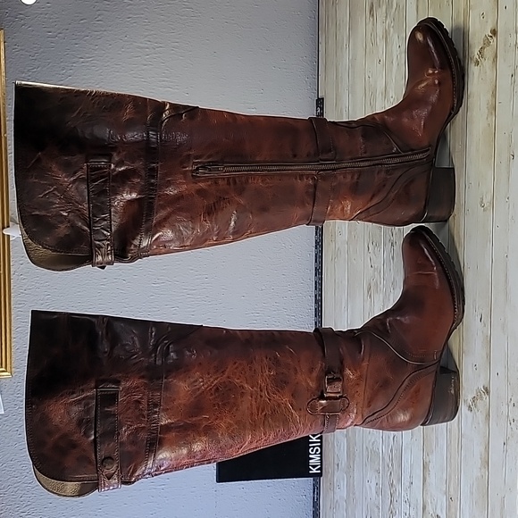 Freebird Steven Quebec‎ Leather Equestrian OTK Tall Boots Size 9 Cognac Sweet! - Picture 4 of 12